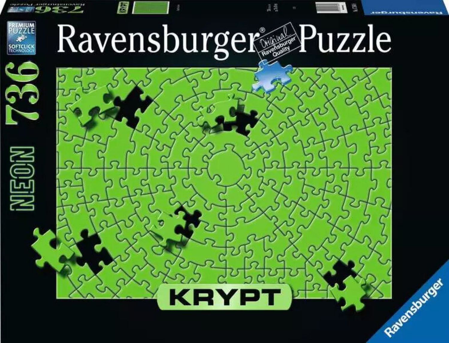 Ravensburger Puzzle 736 Teile – Krypt Neon Green